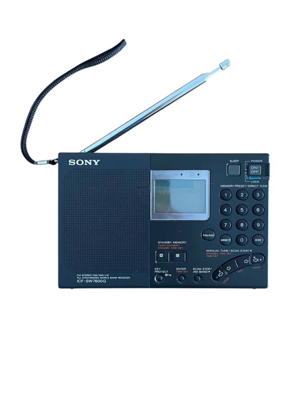 Sony ICF SW7600G Radio FM Stereo/SW/MW/LW PLL Synthesized World Band Receiver M1